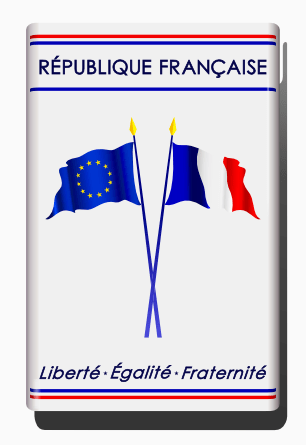 Drapeau mairie france europe